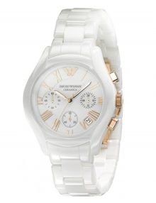 Emporio Armani AR1417 Women's White ceramic Watch with Roman Number Only $299.95 – designerswatch.com