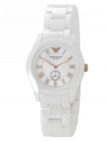 New Emporio Armani AR1418 Ladies White ceramica Watch