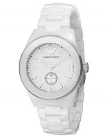 Emporio Armani Unisex White ceramic Midsize Watch AR1425