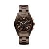 Emporio Armani ceramica AR1446 Mens Brown Chronograph Dial Watch