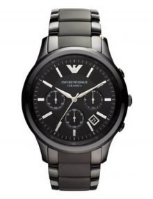Buy Armani Men's ceramic Black Chronograph Watch AR1452 $315.95 From designerswatch.Com
