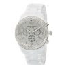 Emporio Armani ceramica With White Crystals Chronogragh Ladies Watch AR1456 $299.95 - designerswatch.Com