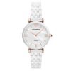 Emporio Armani AR1486 Ladies Gianni T-Bar White ceramic Bracelet Watch