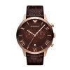 Emporio Armani AR1616 Gentss Brown Dial & Leather Band Watch