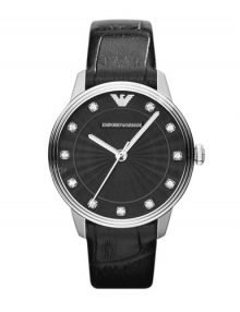 Emporio Armani AR1618 Classic Women's Black Watch with Crystals