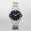 Emporio Armani AR1653 Ladies Classic Black Dial Watch with Crystal