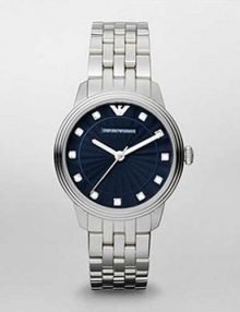 Emporio Armani AR1653 Ladies Classic Black Dial Watch with Crystal