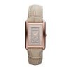 Emporio Armani AR1673 Ladies Rectangle Beige Dial & Leather Band Watch with rose gold plated stainless steel-Tonestainless steelstainless steel Case