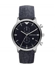 Emporio Armani Classic Retro Denim Chronograph Mens Watch AR1690 $219.95 designerswatch.Com