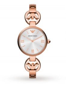 Emporio Armani AR1773 Gianni T-Bar Classic Ladies rose gold plated stainless steel Quartz Slim Watch