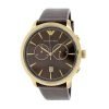 Emporio Armani Classic Chronograph Brown Dial Brown Leather Mens Watch AR1793