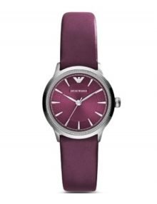 Emporio Armani AR1805 Ladiess Classic Plum Watch with Silverstainless steelstainless steel Case
