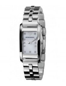 Emporio Armani AR3167 Donna White Stones Womens Silver Watch