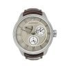Emporio Armani AR4611 Gents Roundstainless steel Silver Dial Watch with Brown Leather Strap
