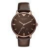 Emporio Armani AR4657 Gents Meccanico Automatic Brown Dial & Leather Strap Watch