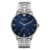 Emporio Armani AR4658 Mens Meccanico Automaticstainless steelstainless steel Watch with Blue Dial