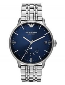 Emporio Armani AR4658 Mens Meccanico Automaticstainless steelstainless steel Watch with Blue Dial