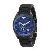 Emporio Armani Men's AR5921 Classic Chronograph Black Ion Plated Scratch Free Blue Dial Watch
