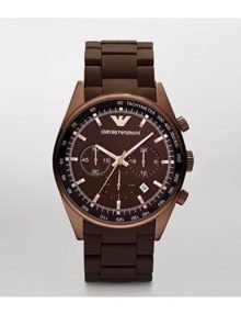 Emporio Armani AR5982 Mens Brownstainless steelstainless steel Chronograph Watch