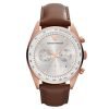 Emporio Armani Sportivo Brown Leather Chronograph Mens Watch AR5995
