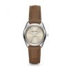 Emporio Armani AR6027 Womens Tazio Taupe Brown Leather Strap Watch
