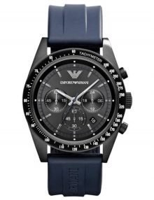 Emporio Armani Bluerubber Quartz with Black Dial Men's Sportivo Watch AR6113