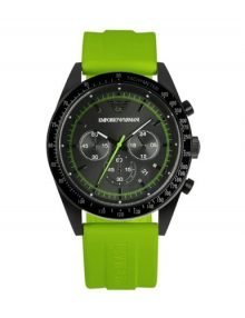 Emporio Armanirubber Band Green Chronograph Mens Watch AR6115