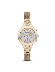 Emporio Armani AR7390 Womens Chiara gold plated stainless steel Chronograph Watch