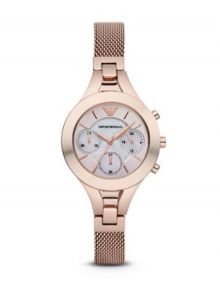 Emporio Armani AR7391 Ladiess Chiara rose gold plated stainless steel Chronograph Watch