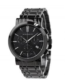 Burberry LUX Mens Black Dial Chronographstainless steelstainless steel Watch BU1373