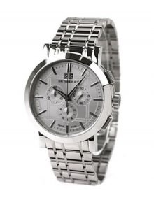 Burberry BU1384stainless steel Silver Chronograph Gents Watch