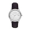 Burberry BU9008 The City Large Check Black Leather Bandstainless steel Classic Gents Watch