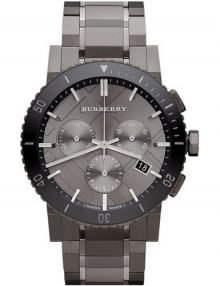 Burberry Chronograph Gunstainless steel Dial Grey Ion-platedstainless steelstainless steel Mens Watch BU9381