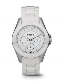 Fossil CE1002 Riley White Multifunction ceramic Quartz Ladies Watch