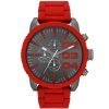 Diesel Double Down Chronograph Gunstainless steel Dial red Silicone Mens Watch DZ4289