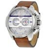Diesel DZ4365 Ironside Gents Silver Dial Chronograph Watch with Brown Leather Band