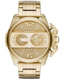 Diesel DZ4377 Males Ironside Chronograph Gold-Tone Dial Stainless Watch