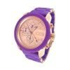 Diesel Purple Hands Silicone Strap gold plated stainless steel Dial Unisex Watch DZ5361