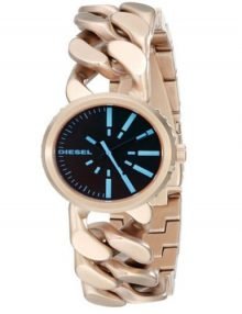 Diesel DZ5453 Flare Womens Rose Gold Stainess Black Dial Watch