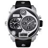Diesel Daddy Dz7125 Black 4 Time Zones Men's Watch