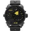 Diesel DZ7296 Mr Daddy Black Ion Plated Men's Watch with Yellow Radar GMT