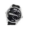 Diesel Mini Daddy DZ7307 Mens Silver-Tonestainless steelstainless steel Watch with Black Leather Band