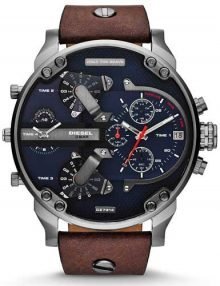 Diesel DZ7314 Men's The Daddies Series Brown/Blue Four Time Zone Dial Quartz Brown Watch