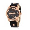 Diesel Mini Daddy DZ7317 Analog Display Quartz Mens Black Dial & Leather Band Watch