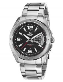 Casio EF-129D-1av Edifice Matt Black Dial Analog Day and Date Mens Watch