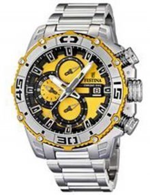 Festina Men's F16542/6 Silverstainless steel Quartz Watch with Yellow Dial