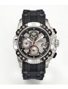 Festina F16543/1 Men's Blackrubber Quartz Watch with Grey Dial