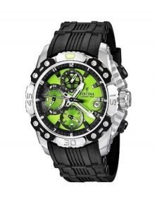 Festina F16543/2 Men's Blackrubber Quartz Watch with Dark Blue Dial