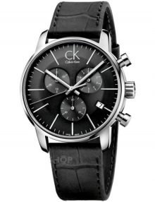 Calvin Klein K2G271C3 City Classic Black Chronograph Black Leather Mens watch