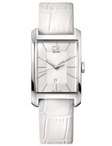 Calvin Klein K2M23120 Ladies Fashion Square leather Strap watch